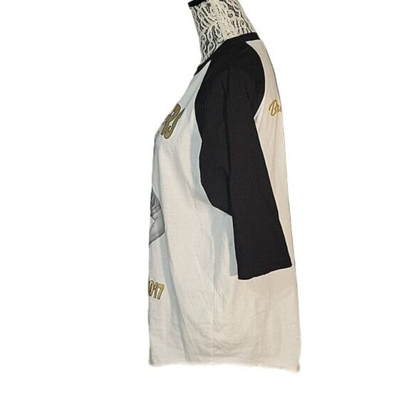 Bruno Mars‎ XXIV Magic World Tour 2017 Raglan Baseball Tee Shirt L White Black - Picture 3 of 5